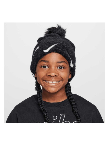 ДЕТСКА ЗИМНА ШАПКА NIKE FZ3062-010 PEAK BEANIE SC POM ЧЕРНА