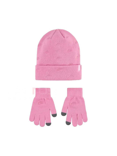 ДЕТСКА ЗИМНА ШАПКА И РЪКАВИЦИ NIKE 9A3092-ACG FUTURA TOSS APEX BEANIE SE РОЗОВИ