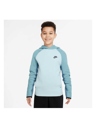 ДЕТСКИ СУИТШЪРТ ЗА МОМЧЕ NIKE FD3291-476 NSW TECH FLC PO HOODIE СВЕТЛОСИН