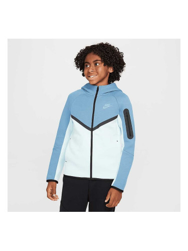 ДЕТСКО ГОРНИЩЕ NIKE HV5867-474 NSW TCH FLC FZ PD СВЕТЛОСИНЬО