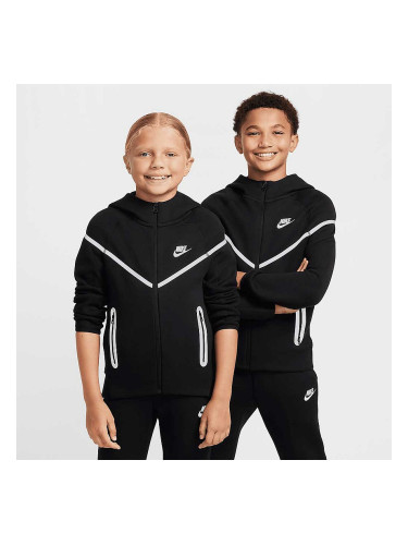 ДЕТСКО ГОРНИЩЕ ЗА МОМЧЕ NIKE NSW TCH FLC SSNL TF+ WR FZ ЧЕРНО