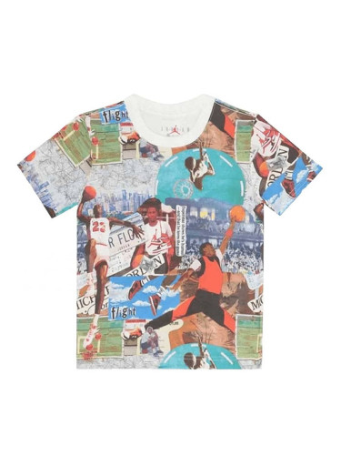 БЕБЕШКА ТЕНИСКА ЗА МОМЧЕ NIKE 85D265-782 JORDAN B MJ BROOKLYN COLLAGE AOP SS СИНЯ/БЕЖОВА