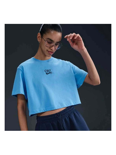 ДАМСКА ТЕНИСКА NIKE HF9500-412 NSW SS CROP TEE IWD СИНЯ