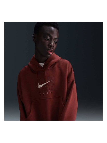 ДАМСКИ СУИТШЪРТ NIKE IB1984-619 NSW PHNX FLC OOS GX PO HDY ТЪМНОЧЕРВЕН