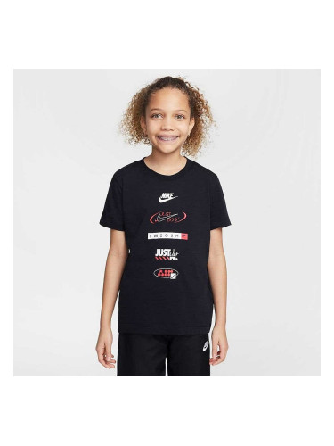ДЕТСКА ТЕНИСКА ЗА МОМЧЕ NIKE HM5662-010 NSW TEE LOGOS ЧЕРНА