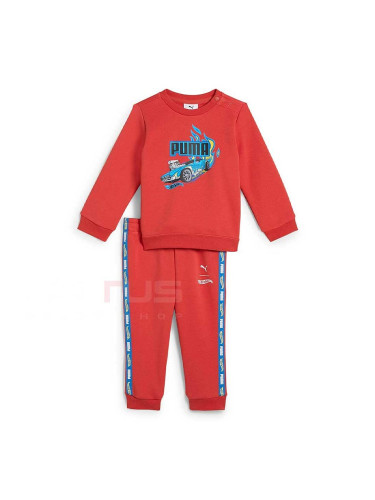 БЕБЕШКИ СПОРТЕН ЕКИП ЗА МОМЧЕ PUMA X HOT WHEELS 63007315 MINICATS CREW SET INF TR ЧЕРВЕН