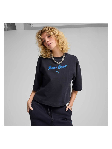 ДАМСКА ТЕНИСКА PUMA 62977616 PREMIUM ESS OVERSIZED GRAPHIC TEE ТЪМНОСИНЯ