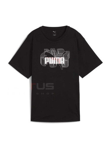 ДАМСКА ТЕНИСКА PUMA 68508401 GRAPHICS STACKED NO. 1 LOGO TEE ЧЕРНА
