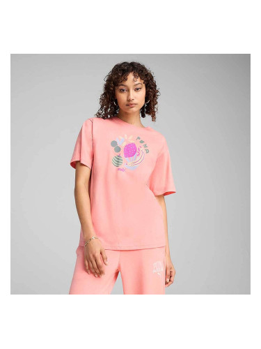 ДАМСКА ТЕНИСКА PUMA 68508518 GRAPHICS FRUITY TEE КОРАЛОВА