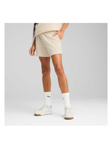 ДАМСКИ КЪСИ ПАНТАЛОНИ PUMA 68502887 ESS ELEVATED MID-RISE STRUCTURED SHORTS 5IN БЕЖОВИ
