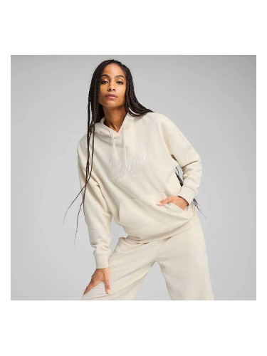 ДАМСКИ СУИТШЪРТ PUMA 68498387 ESS SCRIPT HOODIE TR БЕЖОВ