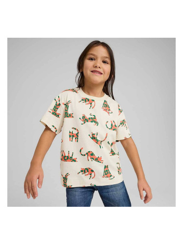 ДЕТСКА ТЕНИСКА ЗА МОМИЧЕ PUMA 68516187 CATS CLUB TEE PS БЕЖОВА