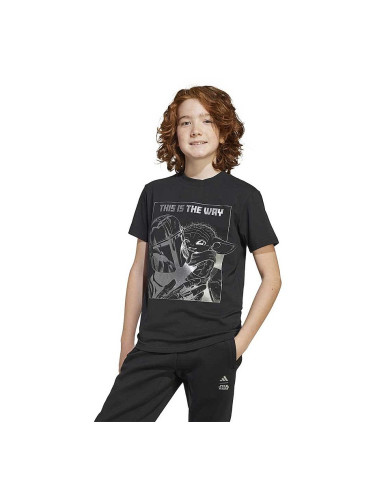 ДЕТСКА ТЕНИСКА ЗА МОМЧЕ ADIDAS JD4547 SW MNDO GFX TEE ЧЕРНА