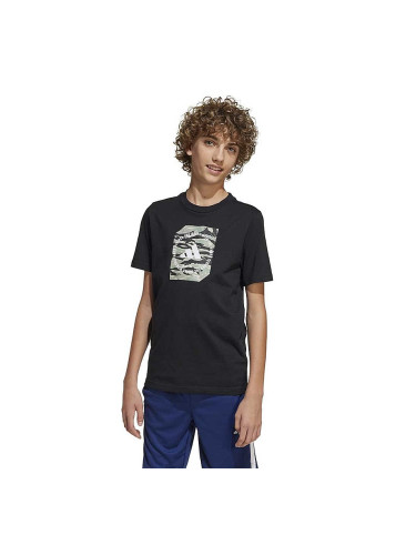 ДЕТСКА ТЕНИСКА ЗА МОМЧЕ ADIDAS JM8234 CAMO BOX ЧЕРНА
