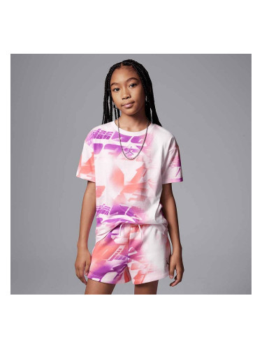 ДЕТСКА ТЕНИСКА ЗА МОМИЧЕ NIKE 45D717-A31 JORDAN TRIPLE TEAM AOP TEE РОЗОВА