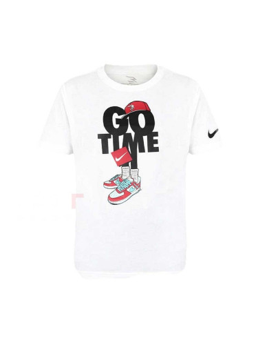 ДЕТСКА ТЕНИСКА ЗА МОМЧЕ NIKE 9Q1104-001 GO TIME CAPMANDO TEE БЯЛА