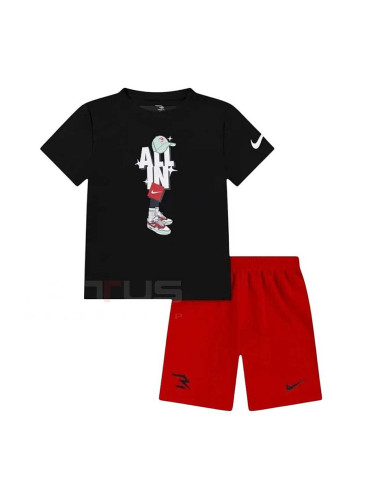 ДЕТСКИ СПОРТЕН ЕКИП ЗА МОМЧЕ NIKE 8Q1105-023 GRAFF LOCK UP SET ЧЕРЕН/ЧЕРВЕН