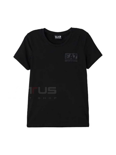 ДАМСКА ТЕНИСКА EA7 EMPORIO ARMANI 7W000492-UC001 LOGO SERIES W TEE SS CRYSTAL ЧЕРНА