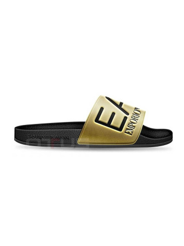 ДАМСКИ ЧЕХЛИ EA7 EMPORIO ARMANI 7X000108-MZ097 VISIBILITY SLIPPER U ЗЛАТИСТИ/ЧЕРНИ