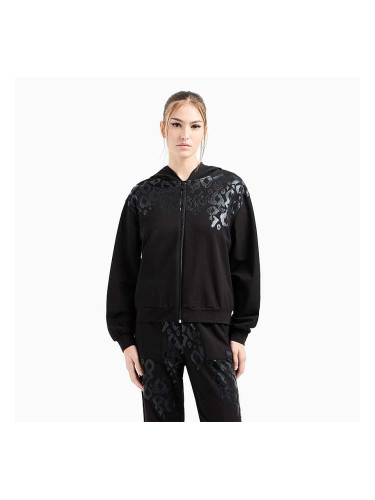 ДАМСКО ГОРНИЩЕ EA7 EMPORIO ARMANI 7W000479-UC001 GRAPHICS SERIES W HOODIE FZ ЧЕРНО