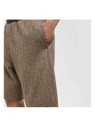 МЪЖКИ КЪСИ ПАНТАЛОНИ EA7 EMPORIO ARMANI 7M000102-U6155 GRAPHIC SERIES M BERMUDA MONOGRAM JACQUARD СИВО-КАФЯВИ