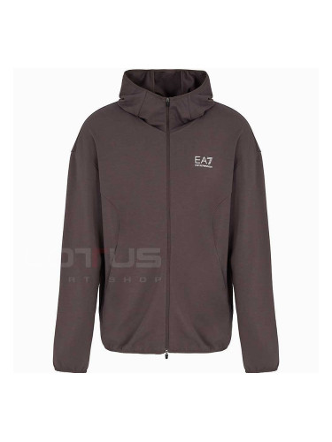 МЪЖКО ГОРНИЩЕ EA7 EMPORIO ARMANI 7M000127-U6278 NATURAL VENTUS7 M HOODIE FZ СИВО-КАФЯВО