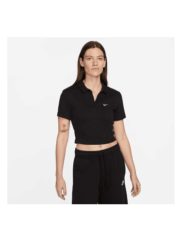 ДАМСКА ТЕНИСКА NIKE DV7884-010 NSW ESSNTL SS POLO CRP TOP ЧЕРНА