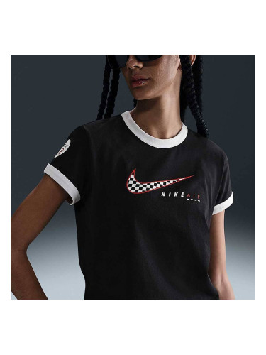 ДАМСКА ТЕНИСКА NIKE HQ1707-010 NSW CLUB SS TEE MOTO RGR ЧЕРНА