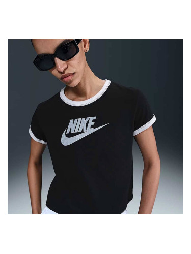 ДАМСКА ТЕНИСКА NIKE IF4072-010 NSW SS RINGER TEE VNTG RUN ЧЕРНА