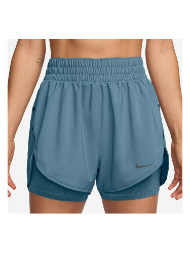 ДАМСКИ КЪСИ ПАНТАЛОНИ С КЛИН NIKE HV0576-006 ONE DF HR 2IN1 SHORT CPS СИНЬО-СИВИ