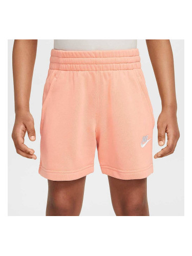 ДЕТСКИ КЪСИ ПАНТАЛОНИ ЗА МОМИЧЕ NIKE FD2919-844 NSW CLUB FT 5IN SHORT LBR СВЕТЛООРАНЖЕВИ