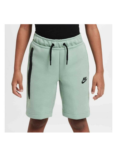 ДЕТСКИ КЪСИ ПАНТАЛОНИ ЗА МОМЧЕ NIKE FD3289-037 NSW TECH FLC SHORT БЛЕДОЗЕЛЕНИ
