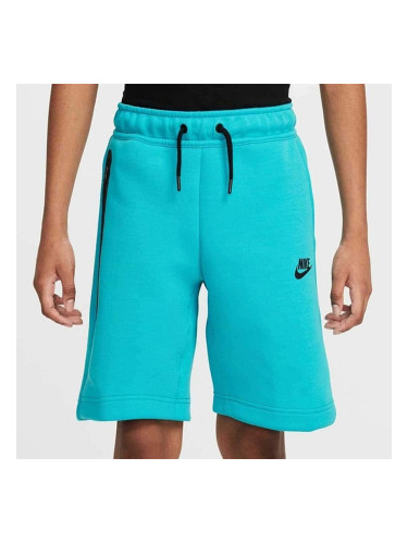 ДЕТСКИ КЪСИ ПАНТАЛОНИ ЗА МОМЧЕ NIKE FD3289-345 NSW TECH FLC SHORT СИНЬО-ЗЕЛЕНИ