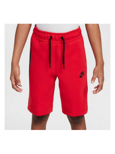 ДЕТСКИ КЪСИ ПАНТАЛОНИ ЗА МОМЧЕ NIKE FD3289-671 NSW TECH FLC SHORT ЧЕРВЕНИ