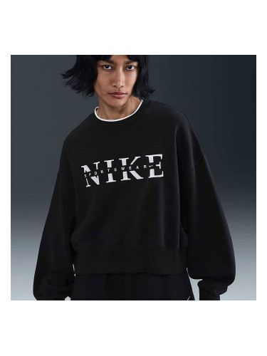 ДАМСКА БЛУЗА NIKE IH4056-010 NSW PHNX FLC CREW GLS ЧЕРНА