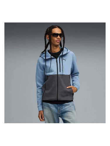 МЪЖКО ГОРНИЩЕ PUMA 62967434 PUMATECH FULL ZIP HOODIE DK СВЕТЛОСИНЬО/СИВО