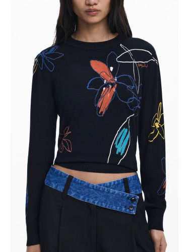 Дамски пуловер с шарки