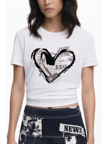 Дамска тениска с щампа на сърце