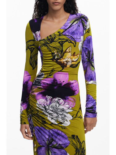 Дълга рокля с флорален принт