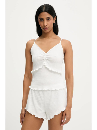 Пижама Answear.LAB дамска в бяло от памук