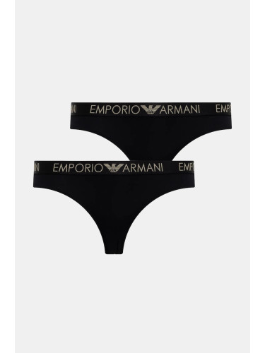 Прашки Emporio Armani Underwear (2 чифта) в черно 163337 4F235