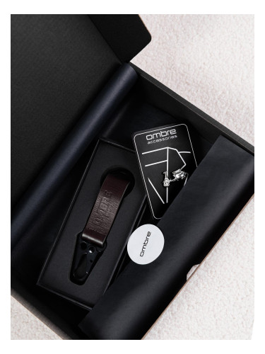 Ombre Men's travel style gift set - silver pin and key ring