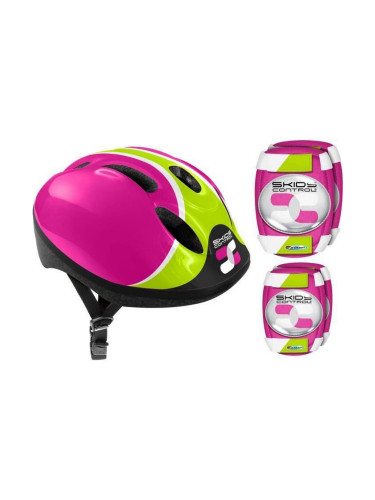 Комплект Розов Шлем Наколенки Подложки за лакти