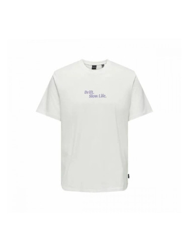 Мъжка тениска с къс ръкав Only & Sons Onskye Reg Бял - L