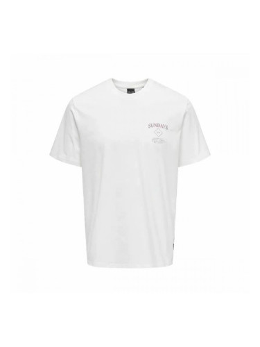 Мъжка тениска с къс ръкав Only & Sons Onskye Reg Бял - L