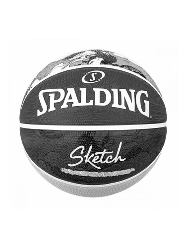 Баскетболна Топка Spalding Sketch Dribble Черен Естествен каучук (Размер 7)