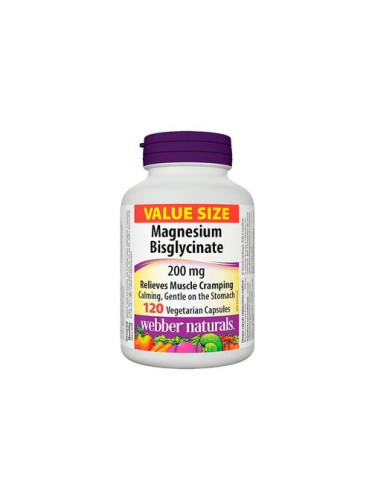 Magnesium Bisglycinate / Магнезий (бисглицинат), 200 mg, 120 капсули