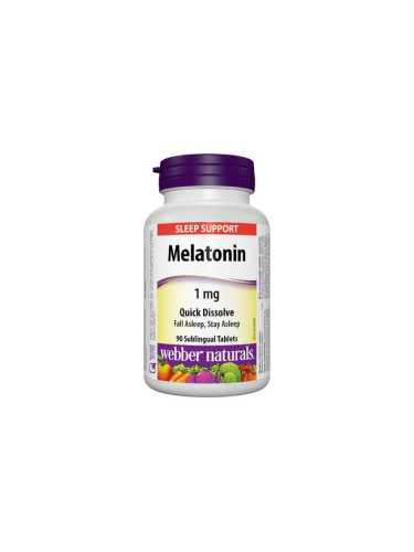 Мелатонин 1 mg 90 сублингвални таблетки | Webber Naturals