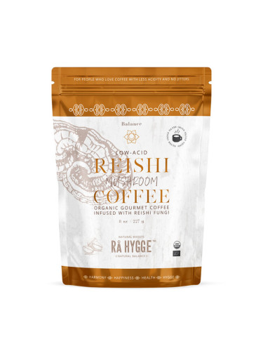 Кафе Арабика с екстракт от гъба Рейши, филтърно смляно 227 g | Rå Hygge