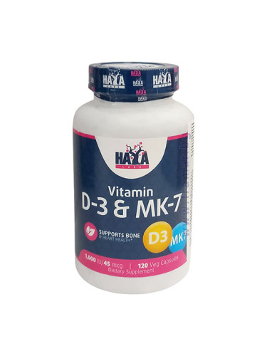 ХАЯ ЛАБС ВИТАМИН D3 1000 IU И MK-7 капсули * 120